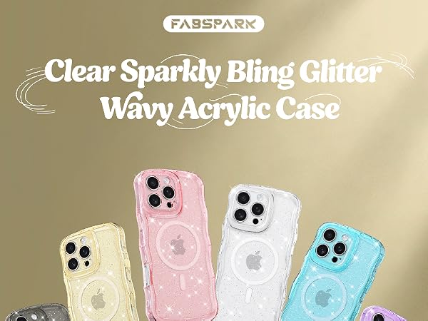 crystal Clear case transparent case magnetic case glitter case Glossy case cute case aesthetic case