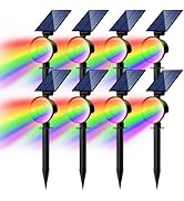 nipify 8 Pack Solar Spot Lights Outdoor Waterproof, Solar Spotlight Light for Outside Yard Landsc...