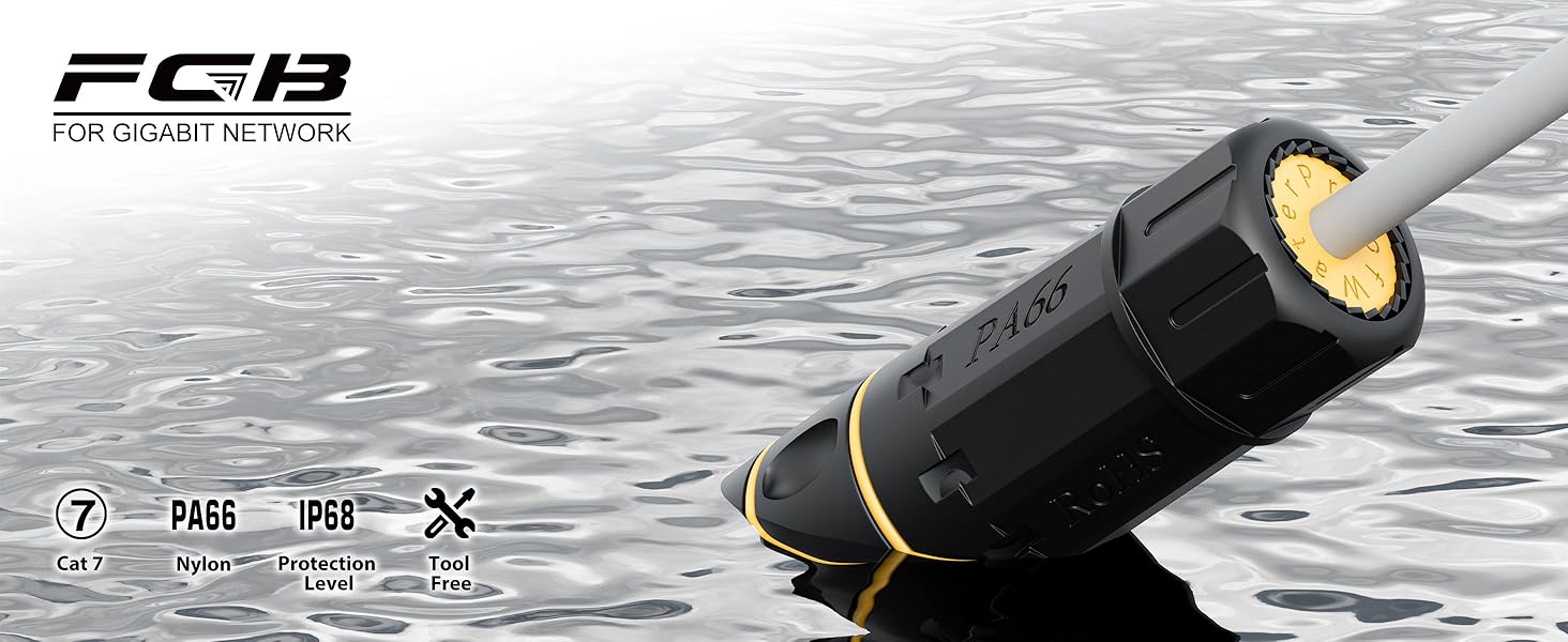 FGB Cat7 Shielded Waterproof Ethernet Coupler