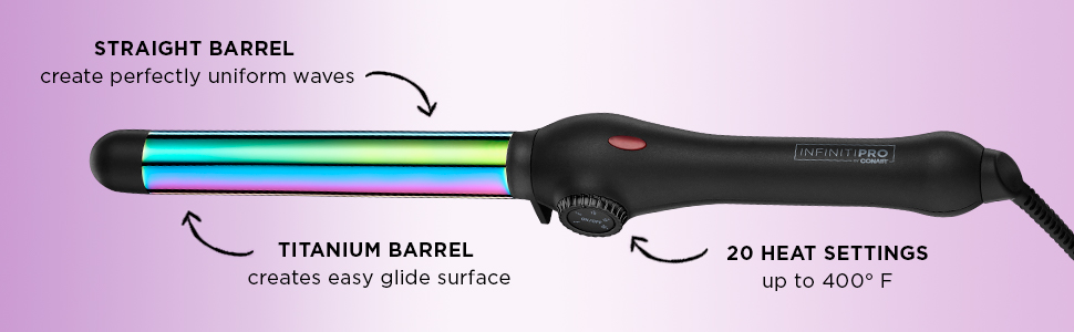 rainbow curling wand curling iron 1-inch curling wand conair wand infiniti pro conair wand