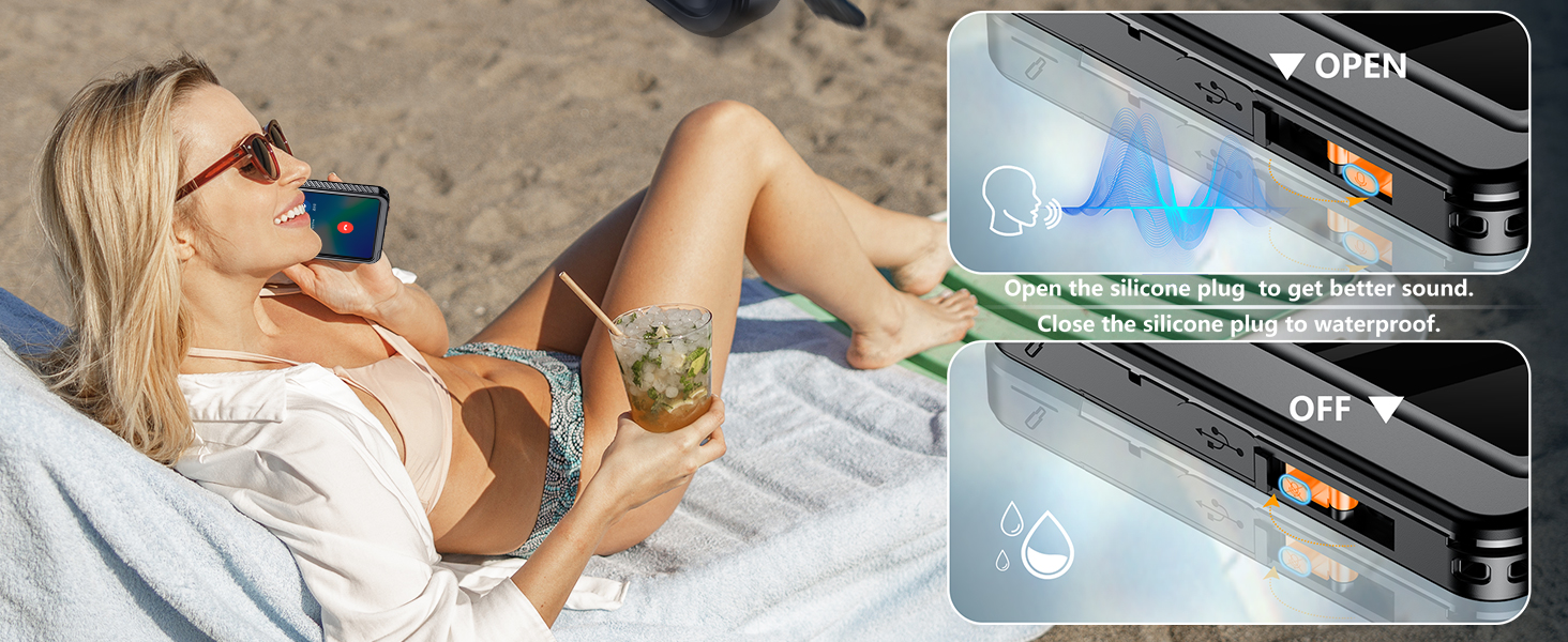 The flexible cartridge cover provides better sound quality and water resistance