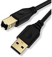 10FT USB Printer Cable,USB A to USB B Scanner Cable Printer Cord USB Type B High Speed Printer Ca...