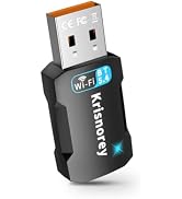Krisnorey 2-in-1 Wi-Fi 6 Bluetooth 5.4 USB Adapter for PC Laptop, AX900Mbps 2.4G/5GHz Wireless Wi...