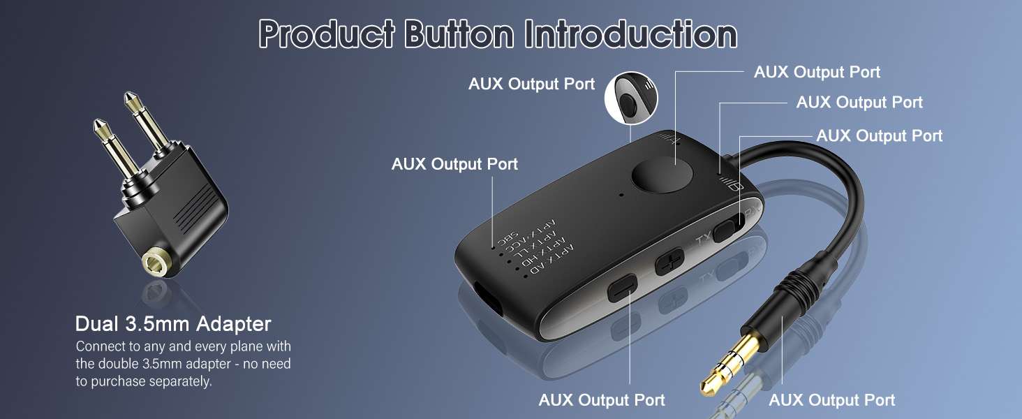 Bluetooth adapter for headphones