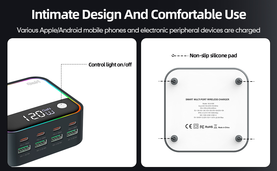 multi charging station fast charging station bedside charging station multiple charging station
