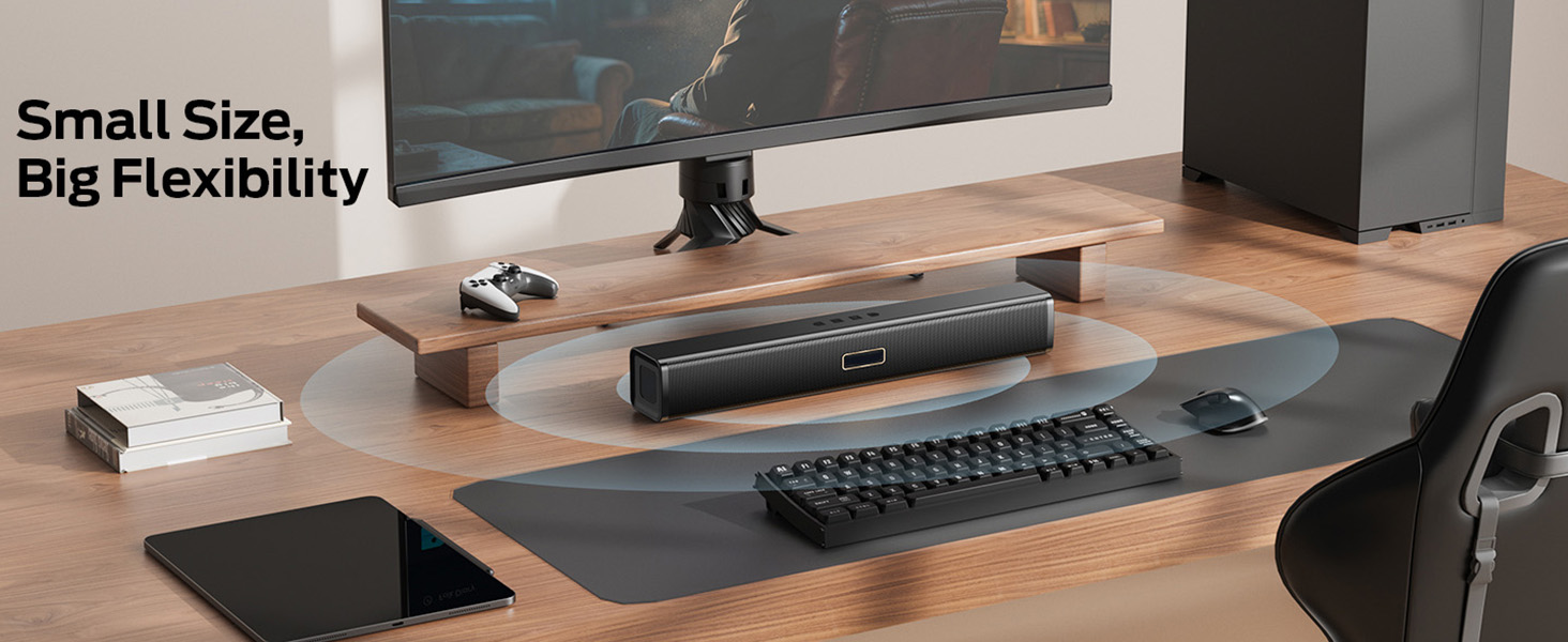 Compact computer speakers for desktop pc