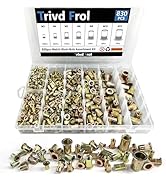Trivd Frol Rivet Nut Tool Kit, 830pcs SAE/Metric Rivet Nut Assortment Kit M3, M4, M5, M6, M8, M10...