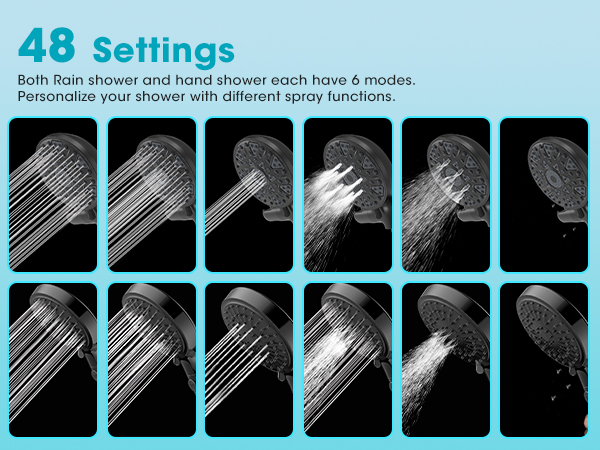 high pressure shower head with handheld