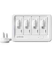 Gitryin 4 65W Type-C Retractable Wall Chargers and 1 Power Strip, 12-in-1 Desktop Charging Station