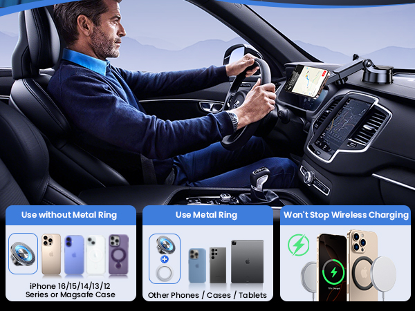 works with metal ring