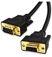 XANHAM 3.3 Feet(1 Meter) DB9 Straight Through 9 Pin RS232 Serial Extension Cable Double Shielded,...