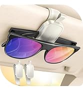 [Real One-Handed Operation] Sunglasses Holder for Car [Soft Foam Protection] [Non-Slip] Magnetic ...