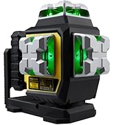 Firecore Laser Level 360 Self Leveling Kit, Heavy Duty 3 x 360° Green Cross Line Laser with High ...