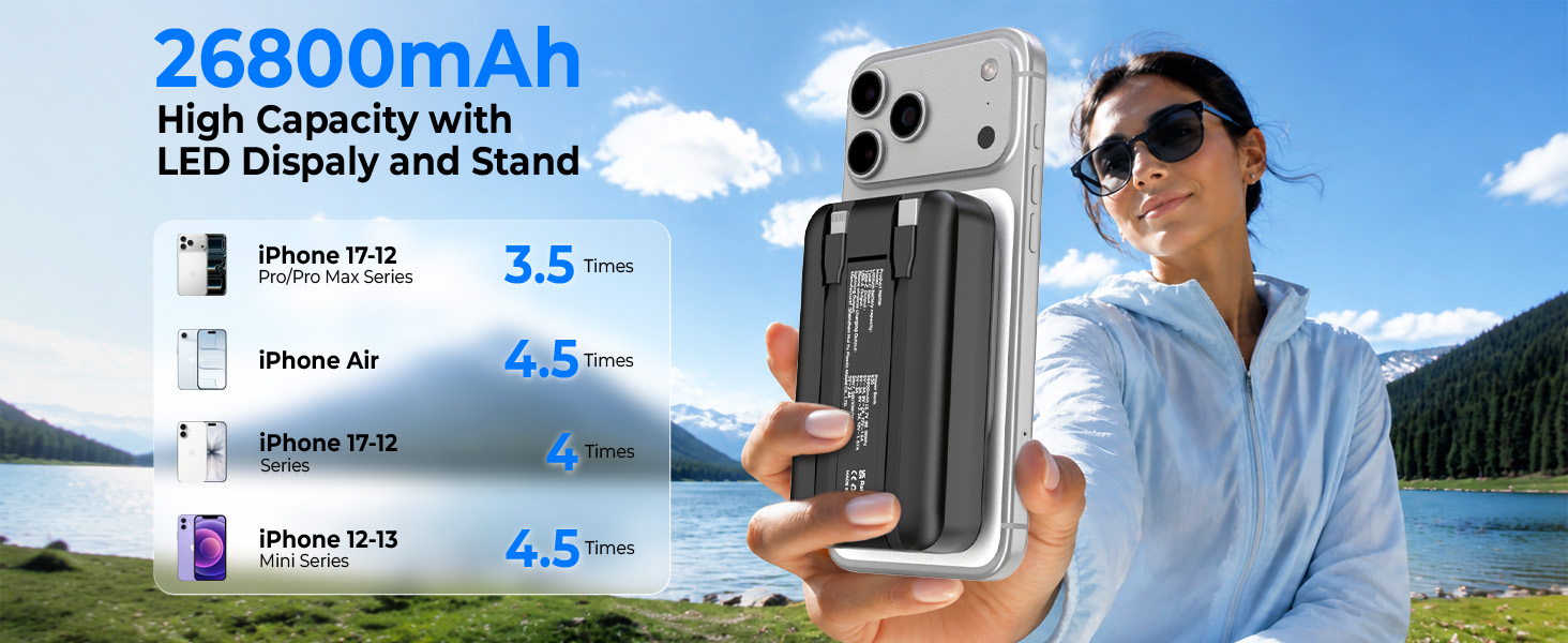 magnetic power bank with stand