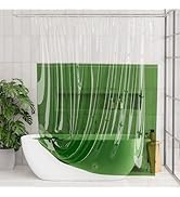 AmazerBath 100% EVA Shower Curtain Liner, 72 x 72 Inches Heavy Duty Shower Curtain and Liner 2-in...