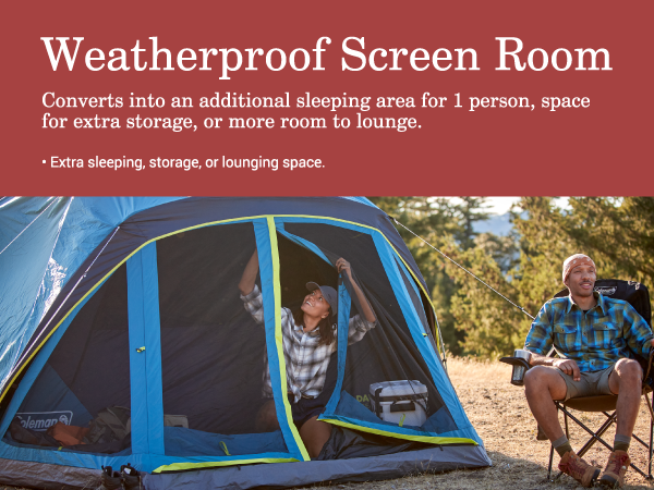 coleman skydome sunroom feature weatherproof sleep storage extra space lounge clean nice best roomy