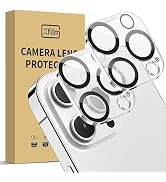 Xfilm Camera Lens Protector conpatible for iPhone 15 Pro& 15 Pro Max, 9H Hardness Tempered Glass ...