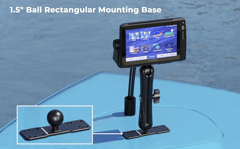 1.5 inch Ball Mount Rectangular Base