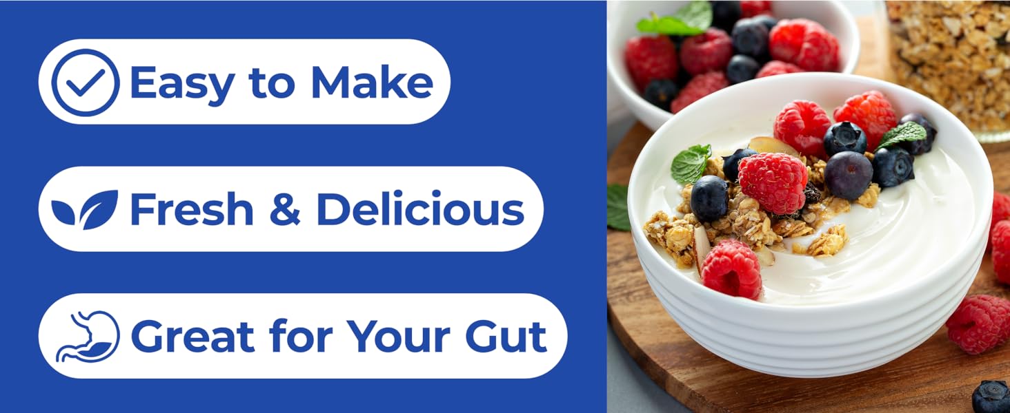 Easy to Use and make yogurt, Fresh &amp;amp;amp;amp; Delicious, Great for your gut.