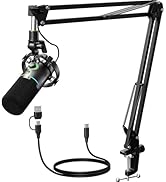 MAONO XLR/USB Dynamic Microphone Kit, RGB Podcast Mic with Software, Mute, Gain Knob, Volume Cont...