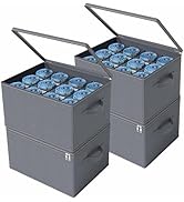 AARAINBOW Pants Organizers and Storage Bins 4 Pcs, Large Fabric Box for Jeans 12 Cell Box Pants O...