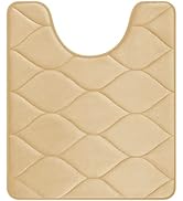 Colorxy Memory Foam U-Shaped Toilet Rugs, Ultra Soft &amp; Non-Slip Bathroom Rugs, Water Absorbent an...