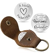 Jack&amp;Chris Pocket Hug Token Long Distance Relationship Keepsake, Double Sided Message Engraved wi...