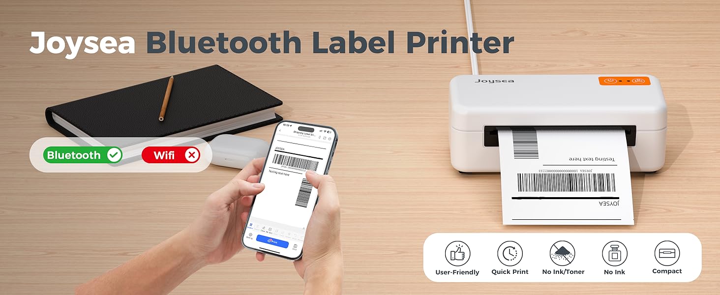 Bluetooth Shipping Label Printer