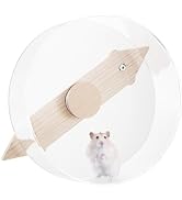 Niteangel Silent Hanging Hamster Wheel - Dual-Bearing Quiet Spinning Acrylic Exercise Wheel for H...