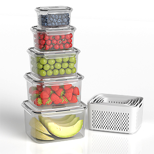 The transparent design allows for easy visibility and quick access to your stored food items