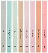 DIVERSEBEE Bible Highlighters with Soft Chisel Tip, 8 Pack Assorted Colors Pens No Bleed, Quick D...