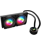 InWin MR24 ARGB, Close-Loop AIO CPU Liquid Cooler, Rotatable CPU Blockhead, 240mm Radiator, Doubl...