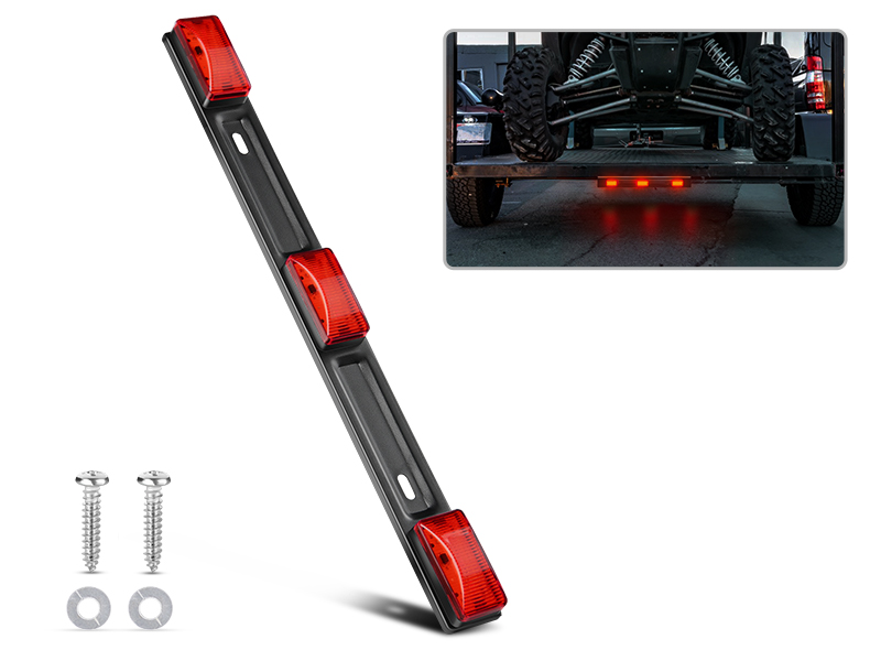 14.2Inch 1PC 9LED Marker Tail Light Bar Red Identification Running Marker ID Rear Light