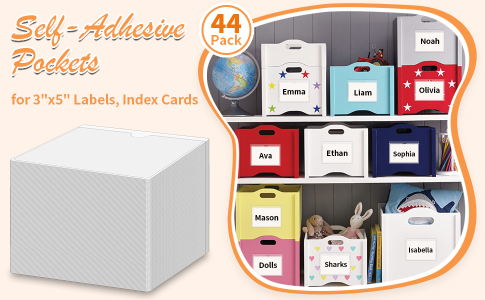 adhesive pockets for labels
