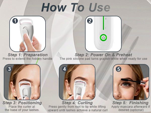 Lilonthy heated lash curler