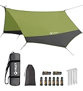 VILLEY Waterproof Camping Tarp, UV Protection and PU 2500mm Waterproof Hammock Rain Fly, 13x11.5f...