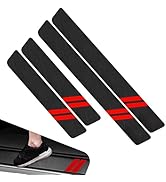 YAWUROU 4 PCS Car Door Sill Protectors, Carbon Fiber Sport Style Car Door Sill Protector Sticker,...
