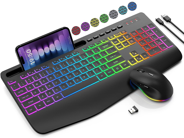 backlit wireless keyboard and mouse