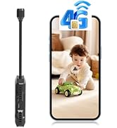 No WiFi required security camera (SIM card included), 4G LTE cellular spy camera, 4K HD mini hidd...