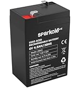 SPARKOLE 6v 4.5ah Battery Sealed Lead Acid Rechargeable Battery, Maintenance Free, for Children's...