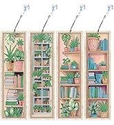 JISHSHAY 4 PCS Diamond Art Bookmarks for Adults Diamond Painting Bookmarks Diamond Painting Bookm...