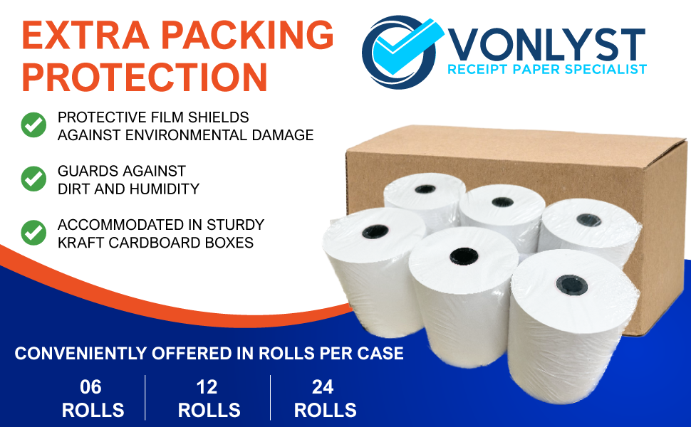 Vonlyst Receipt Paper for Toast TP 200 Printer Toast Printer Paper Toast Receipt Paper