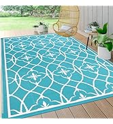 Pauwer Outdoor Rug Waterproof, 6'x9' Reversible Outdoor Plastic Straw Rug, Outdoor Patio Camping ...