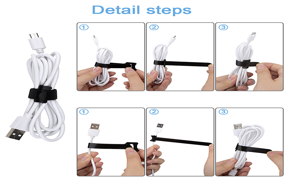 Cable Ties Cable Straps Reusable Cord Organizer Cable Organizer Adjustable Cable Management
