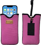 Tainada Men Women Neoprene Shockproof Phone Sleeve Pouch Carrying Case with Neck Lanyard, Belt Lo...