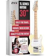 LyxPro 30” Electric Guitar TL Series, Full-Size Paulownia Wood Body, 3-Ply Pickguard, C-Shape Nec...