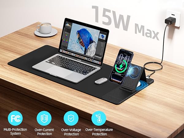 wireless charging mouse pad