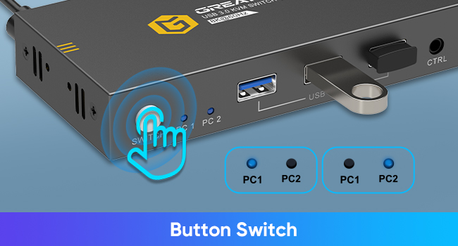 USB 3.0 kvm Switch 2 port