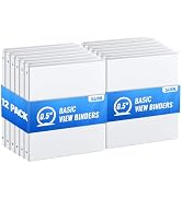 SUIN 1/2'' 3 Ring-Binders - 0.5 inch View-Binder with Round Rings, 100 Sheet Capacity, Fits 8.5