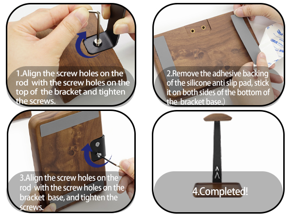 walnut headset stand